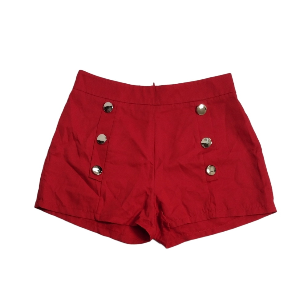 Shein High Waist Button Detail Shorts